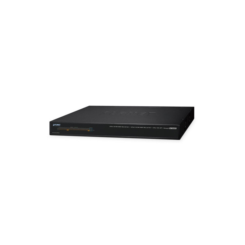 PLANET AVS-4210-24HP4X verkkokytkin Hallittu L2 L4 10G Ethernet (100 1000 10000) Power over Ethernet -tuki 1U Musta