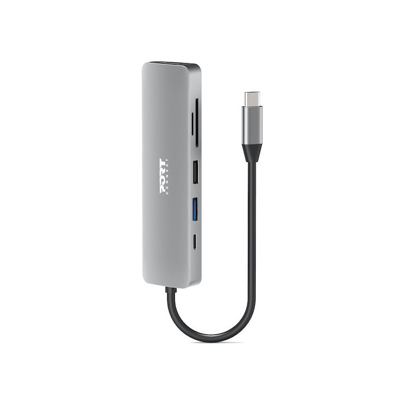 Port Designs 900162 keskitin USB Type-C Hopea