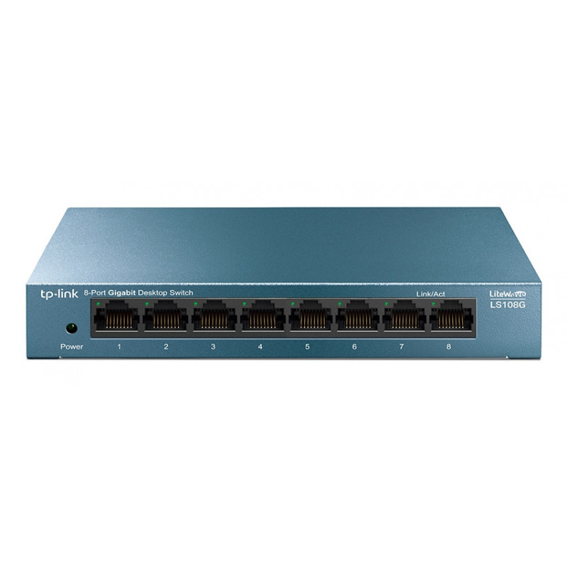 TP-Link LS108G verkkokytkin Hallitsematon Gigabit Ethernet (10 100 1000) Sininen