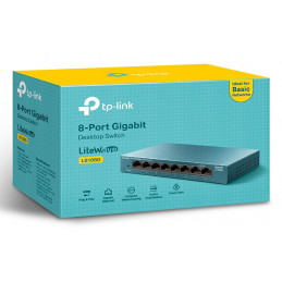 TP-Link LS108G verkkokytkin Hallitsematon Gigabit Ethernet (10 100 1000) Sininen