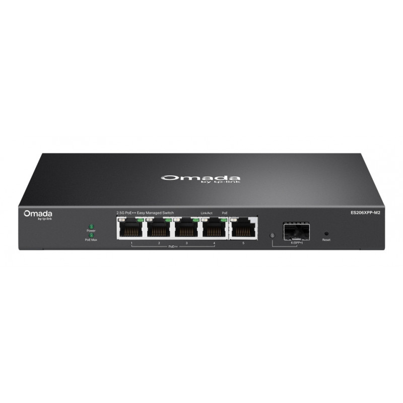 TP-Link ES206XPP-M2 verkkokytkin Hallittu L2 2.5G Ethernet (100 1000 2500) Power over Ethernet -tuki Työpöytä- seinäkiinnitys