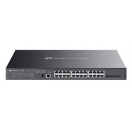 TP-Link SG5428XMPP verkkokytkin Hallittu L3 Gigabit Ethernet (10 100 1000) Power over Ethernet -tuki Musta