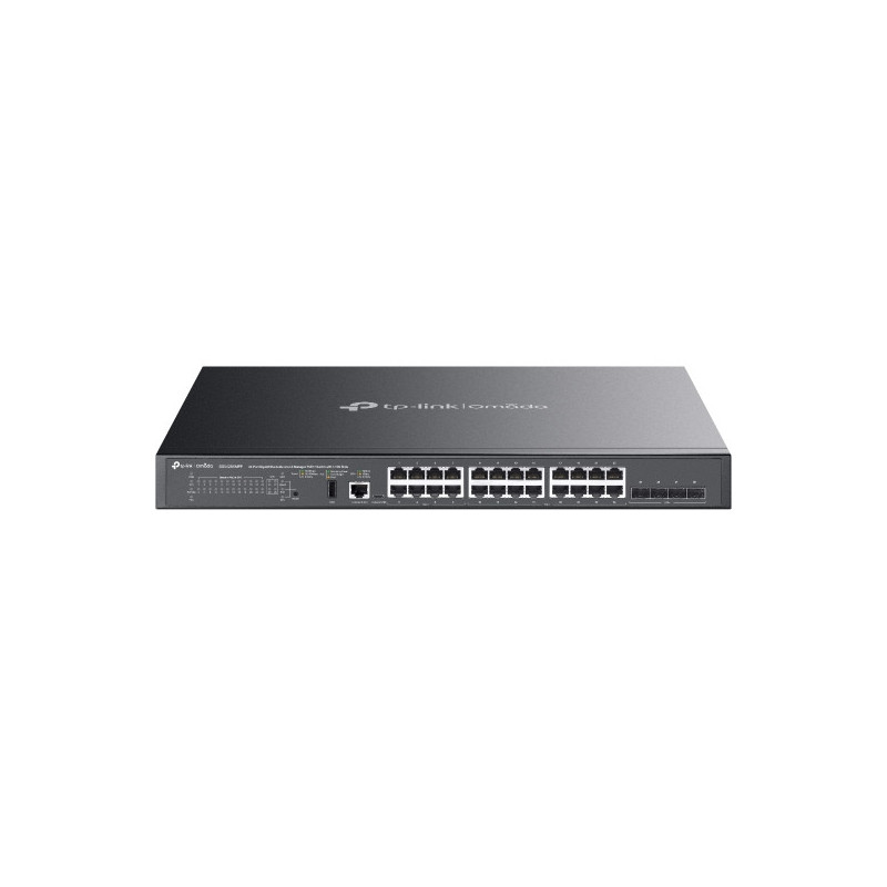 TP-Link SG5428XMPP verkkokytkin Hallittu L3 Gigabit Ethernet (10 100 1000) Power over Ethernet -tuki Musta