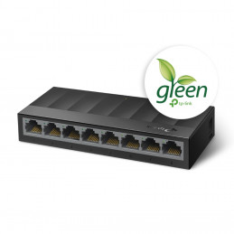 TP-Link LS1008G verkkokytkin Hallitsematon Gigabit Ethernet (10 100 1000) Musta