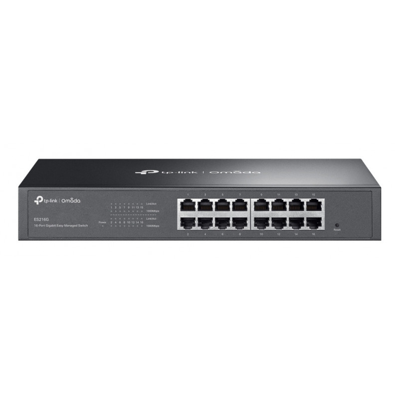 TP-Link Omada ES216G verkkokytkin Hallittu L2 Gigabit Ethernet (10 100 1000) Musta