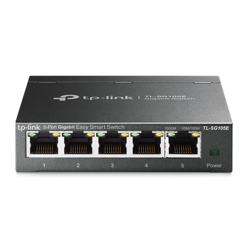 TP-Link TL-SG105E verkkokytkin Hallittu L2 Gigabit Ethernet (10 100 1000) Musta