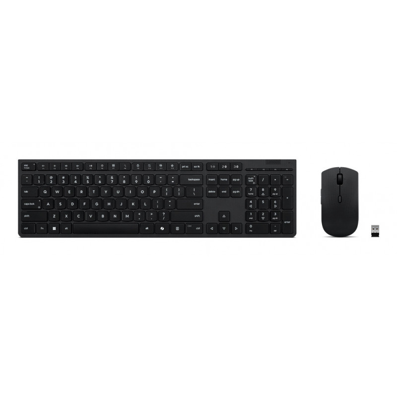 Lenovo 4X31R64357 näppäimistö Sisältää hiiren Office RF Wireless + Bluetooth QWERTY Pohjoismainen Harmaa