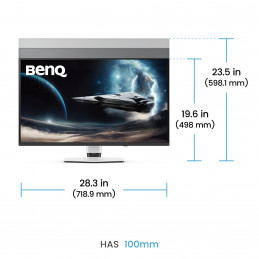 BenQ EX321UZ tietokoneen litteä näyttö 80 cm (31.5") 3840 x 2160 pikseliä 4K Ultra HD OLED Valkoinen