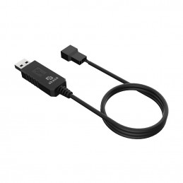 Akasa AK-CBFA10-60BK kaapelin sukupuolenvaihtaja 3-pin or 4-pin USB Type-A Musta