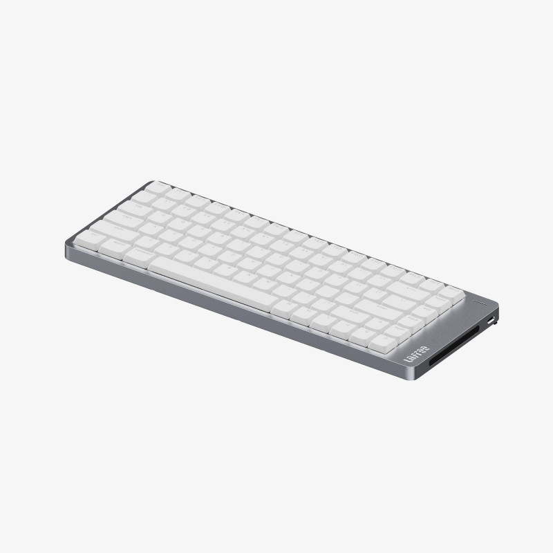 Lofree Flow 2 84 näppäimistö Universaali USB + RF Wireless + Bluetooth QWERTY Valkoinen, Hopea