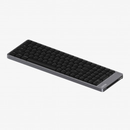 Lofree Flow 2 100 näppäimistö Universaali USB + RF Wireless + Bluetooth QWERTY Musta, Harmaa