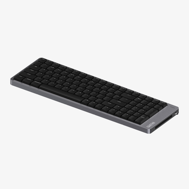 Lofree Flow 2 100 näppäimistö Universaali USB + RF Wireless + Bluetooth QWERTY Musta, Harmaa