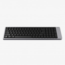 Lofree Flow 2 100 näppäimistö Universaali USB + RF Wireless + Bluetooth QWERTY Musta, Harmaa