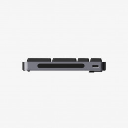 Lofree Flow 2 100 näppäimistö Universaali USB + RF Wireless + Bluetooth QWERTY Musta, Harmaa