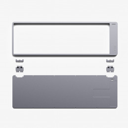 Lofree Flow 2 100 näppäimistö Universaali USB + RF Wireless + Bluetooth QWERTY Musta, Harmaa