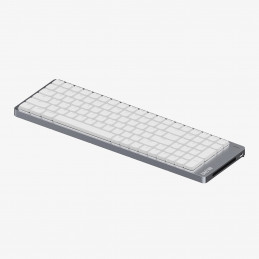 Lofree Flow 2 100 näppäimistö Universaali USB + RF Wireless + Bluetooth QWERTY Hopea, Valkoinen