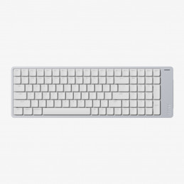 Lofree Flow 2 100 näppäimistö Universaali USB + RF Wireless + Bluetooth QWERTY Hopea, Valkoinen