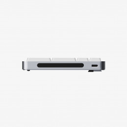 Lofree Flow 2 100 näppäimistö Universaali USB + RF Wireless + Bluetooth QWERTY Hopea, Valkoinen