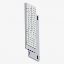 Lofree Flow 2 100 näppäimistö Universaali USB + RF Wireless + Bluetooth QWERTY Hopea, Valkoinen