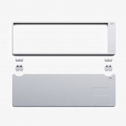 Lofree Flow 2 100 näppäimistö Universaali USB + RF Wireless + Bluetooth QWERTY Hopea, Valkoinen