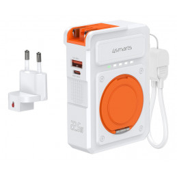4smarts 541384 akku- ja paristolaturi Litium polymeeri (LiPo) 10000 mAh Langaton lataaminen Oranssi, Valkoinen