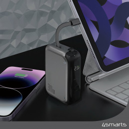 4smarts 540699 akku- ja paristolaturi 10000 mAh Harmaa