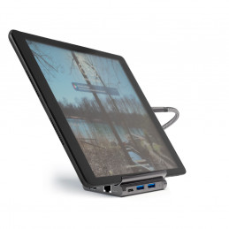 4smarts 7in1 USB 3.2 Gen 1 (3.1 Gen 1) Type-A + Type-C Harmaa