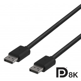 Deltaco DisplayPort 1.4 -kaapeli, DP8K-sertifioitu, 2 m, musta