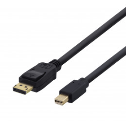 Deltaco DisplayPort to miniDisplayPort cable, 3m, black
