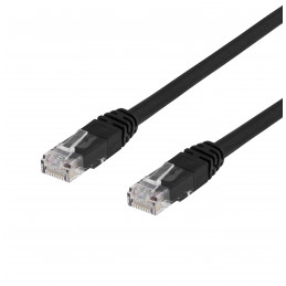 Deltaco Verkkokaapeli, Cat6, U UTP, 24 AWG, LSZH, 10 m, musta