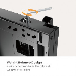 Deltaco ARM-0801 TV-kiinnike 2,29 m (90") Musta
