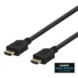 Deltaco Nopea HDMI-kaapeli Ethernetillä, 7 m, musta