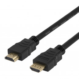 Deltaco HDMI-1050D-FLEX-LOCK HDMI-kaapeli 5 m HDMI-tyyppi A (vakio) Musta
