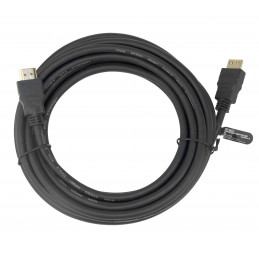 Deltaco HDMI-1050D-FLEX-LOCK HDMI-kaapeli 5 m HDMI-tyyppi A (vakio) Musta