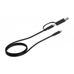 Deltaco 1229 keskitin USB Type-C 10000 Mbit s Musta