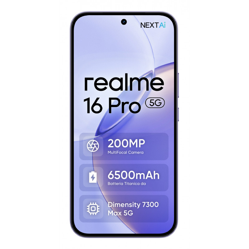 realme 16 Pro 17,3 cm (6.8") Kaksois-SIM 5G 8 GB 512 GB 6500 mAh Purppura