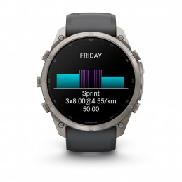 Garmin fēnix 9 Pro 3,81 cm (1.5") AMOLED 51 mm Digitaalinen 466 x 466 pikseliä Kosketusnäyttö Titaani Wi-Fi GPS (satelliitti)
