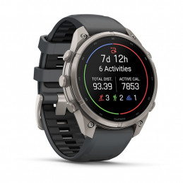 Garmin fēnix 9 Pro 3,56 cm (1.4") AMOLED 47 mm Digitaalinen 454 x 454 pikseliä Kosketusnäyttö Titaani Wi-Fi GPS (satelliitti)