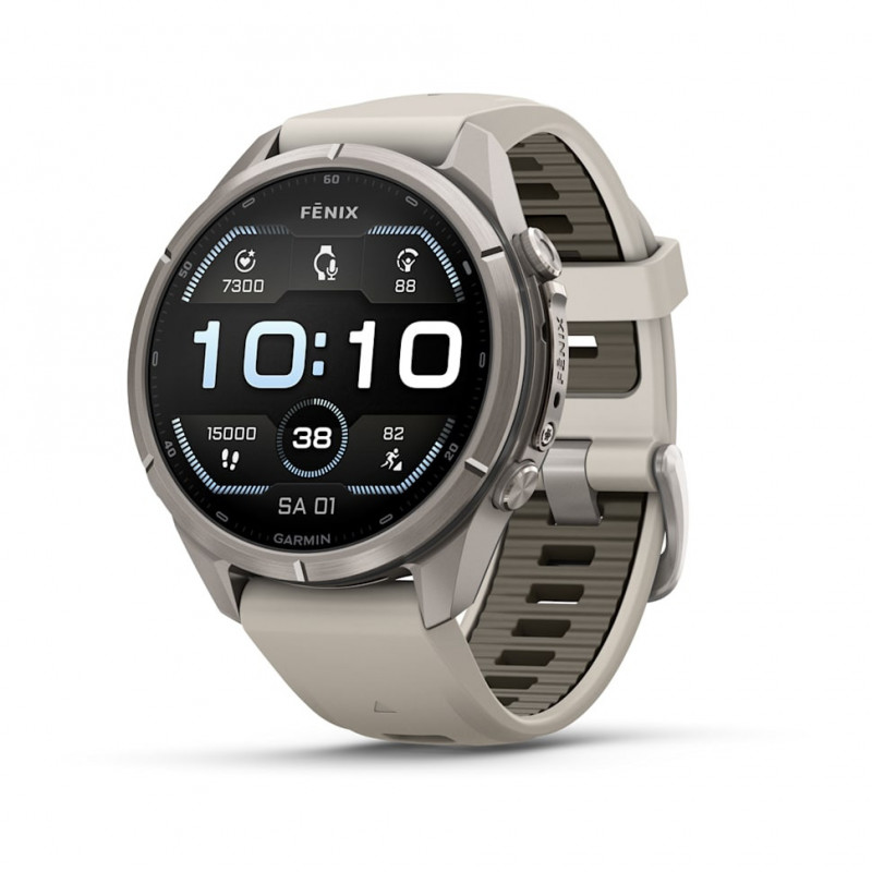 Garmin fēnix 9 Pro 3,3 cm (1.3") AMOLED 43 mm Digitaalinen 416 x 416 pikseliä Kosketusnäyttö Titaani Wi-Fi GPS (satelliitti)