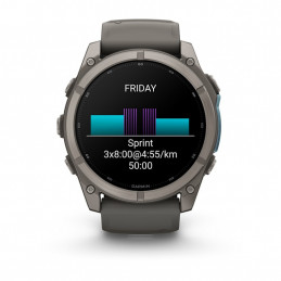 Garmin fēnix 9 3,56 cm (1.4") AMOLED 51 mm Digitaalinen 454 x 454 pikseliä Kosketusnäyttö Titaani Wi-Fi GPS (satelliitti)
