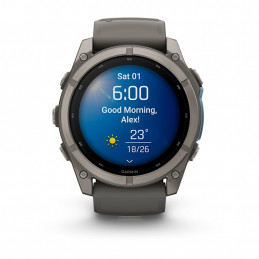 Garmin fēnix 9 3,56 cm (1.4") AMOLED 51 mm Digitaalinen 454 x 454 pikseliä Kosketusnäyttö Titaani Wi-Fi GPS (satelliitti)