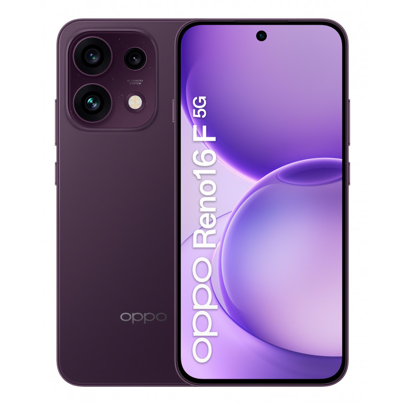 OPPO Reno16 F 5G 16,7 cm (6.57") Kaksois-SIM Android 16.0 USB Type-C 8 GB 256 GB 6500 mAh Musta