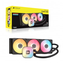 Corsair iCUE LINK TITAN II 360 RX RGB Suoritin All-in-one-nesteenjäähdytin 36 cm Musta 1 kpl
