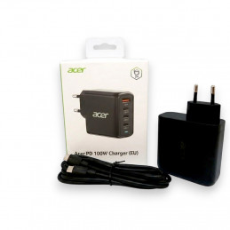 Acer ZL.ADTCC.00L mobiililaitteen laturi Universaali Musta AC Pikalataus Sisätila