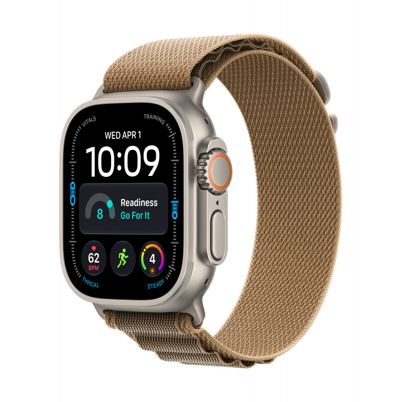 Apple Watch Ultra 4 OLED 49 mm Digitaalinen 422 x 514 pikseliä Kosketusnäyttö 5G Titaani Wi-Fi GPS (satelliitti)