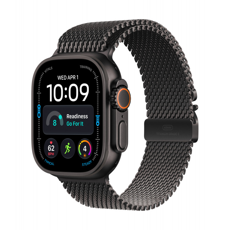 Apple Watch Ultra 4 OLED 49 mm Digitaalinen 422 x 514 pikseliä Kosketusnäyttö 5G Musta Wi-Fi GPS (satelliitti)