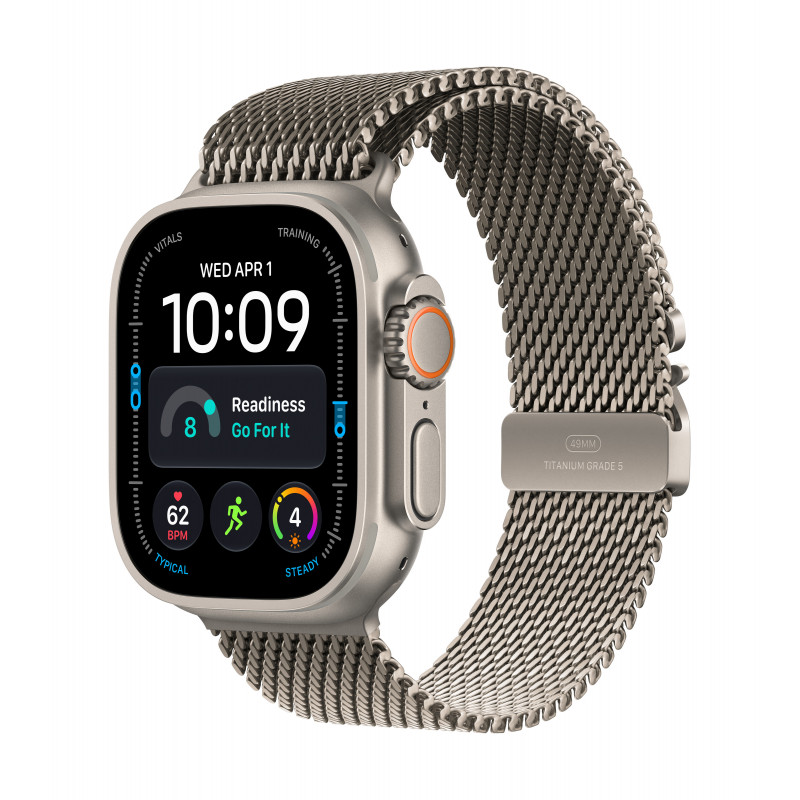 Apple Watch Ultra 4 OLED 49 mm Digitaalinen 422 x 514 pikseliä Kosketusnäyttö 5G Titaani Wi-Fi GPS (satelliitti)