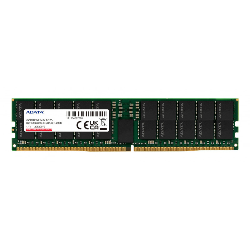 ADATA AD5R560064G40-SHYA muistimoduuli 64 GB 1 x 64 GB DDR5 5600 MT s 288-pin DIMM ECC