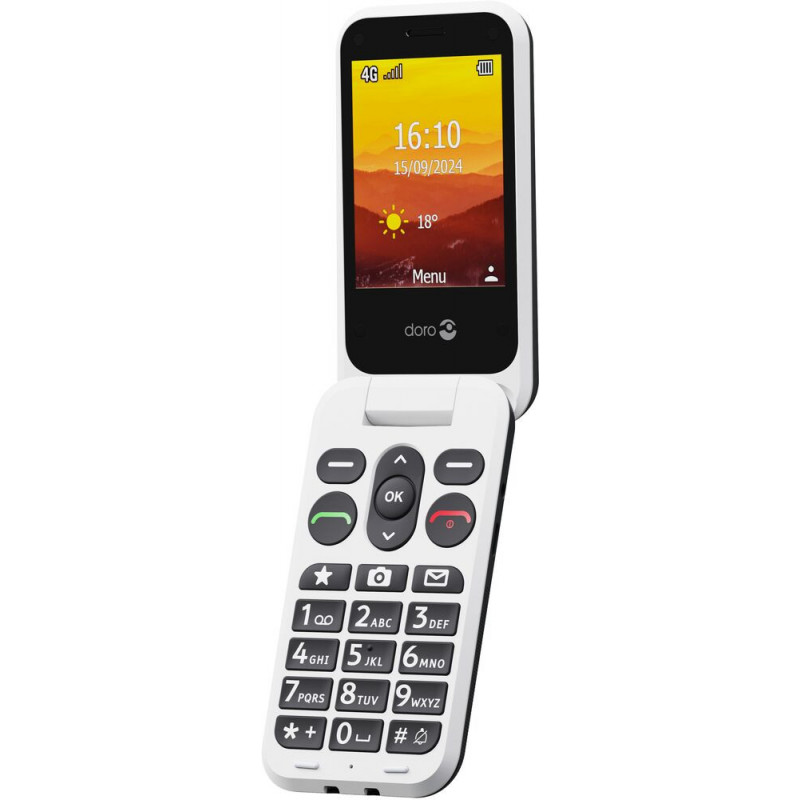 Doro Leva L31S 7,11 cm (2.8") 142,7 g Musta, Valkoinen Ominaisuuspuhelin