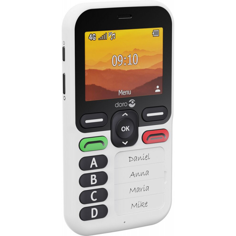 Doro Leva X10 6,1 cm (2.4") 117 g Musta, Valkoinen Senioripuhelin
